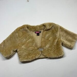 Y2k Say What? faux Fur Bolero Size Large Womens